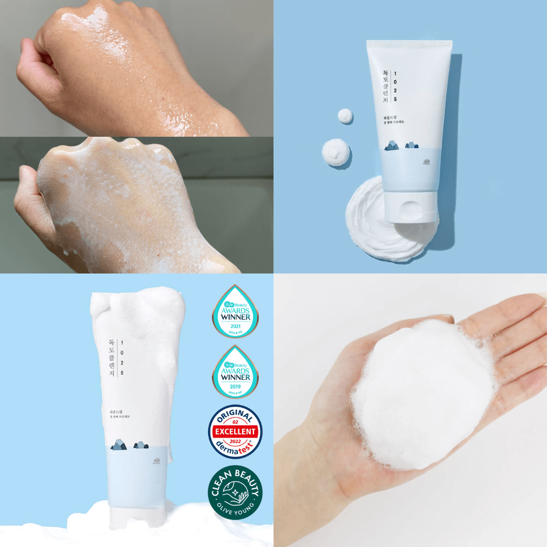 1025 Dokdo Cleanser de Round Lab purifica los poros y protege la barrera cutánea con su fórmula suave.