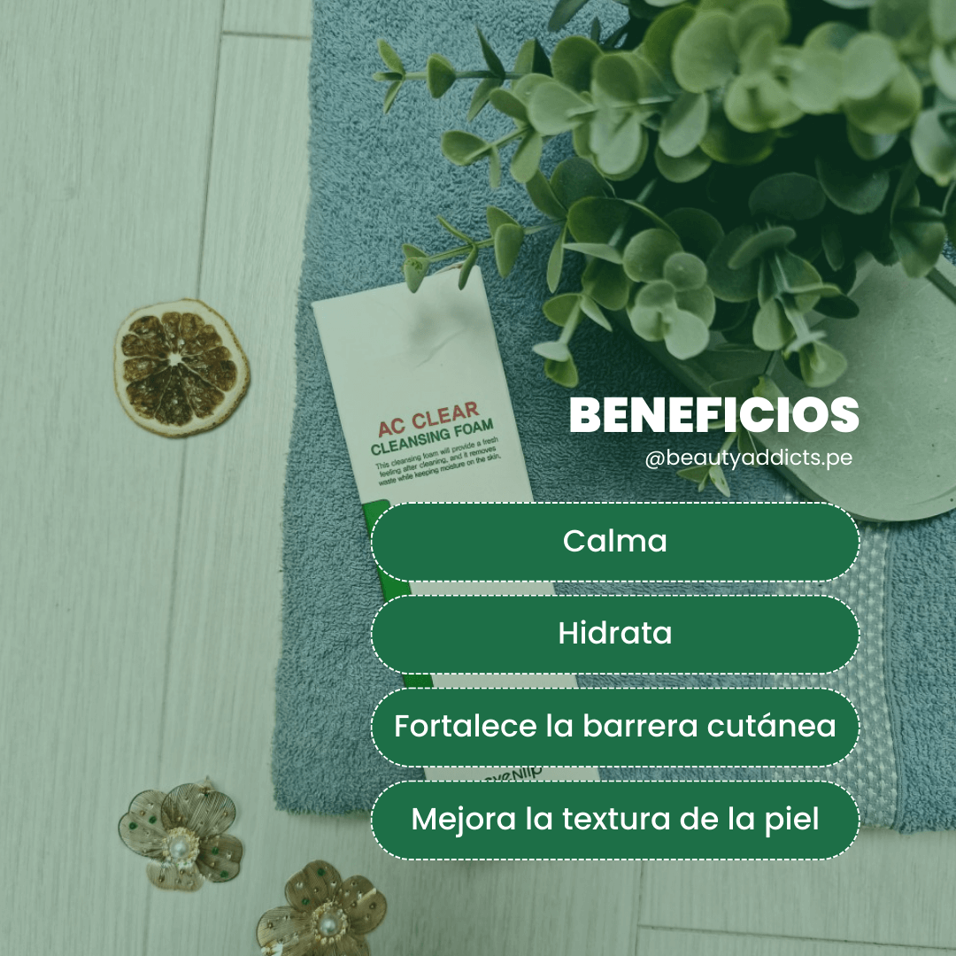 Espuma facial de Eyenlip con efecto calmante y purificante.