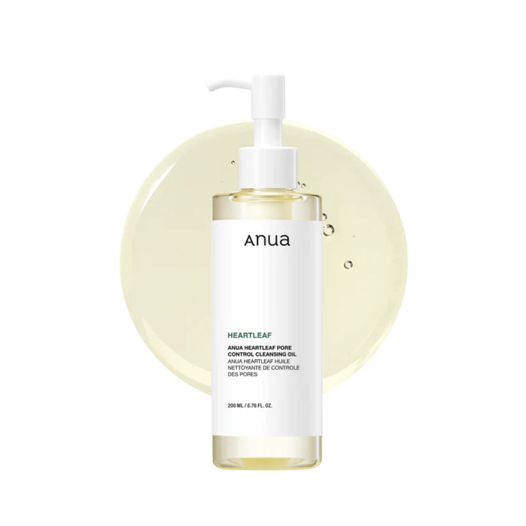Aceite limpiador Heartleaf Pore Control de Anua, ideal para desmaquillar y purificar los poros, con extracto de hoja de corazón.