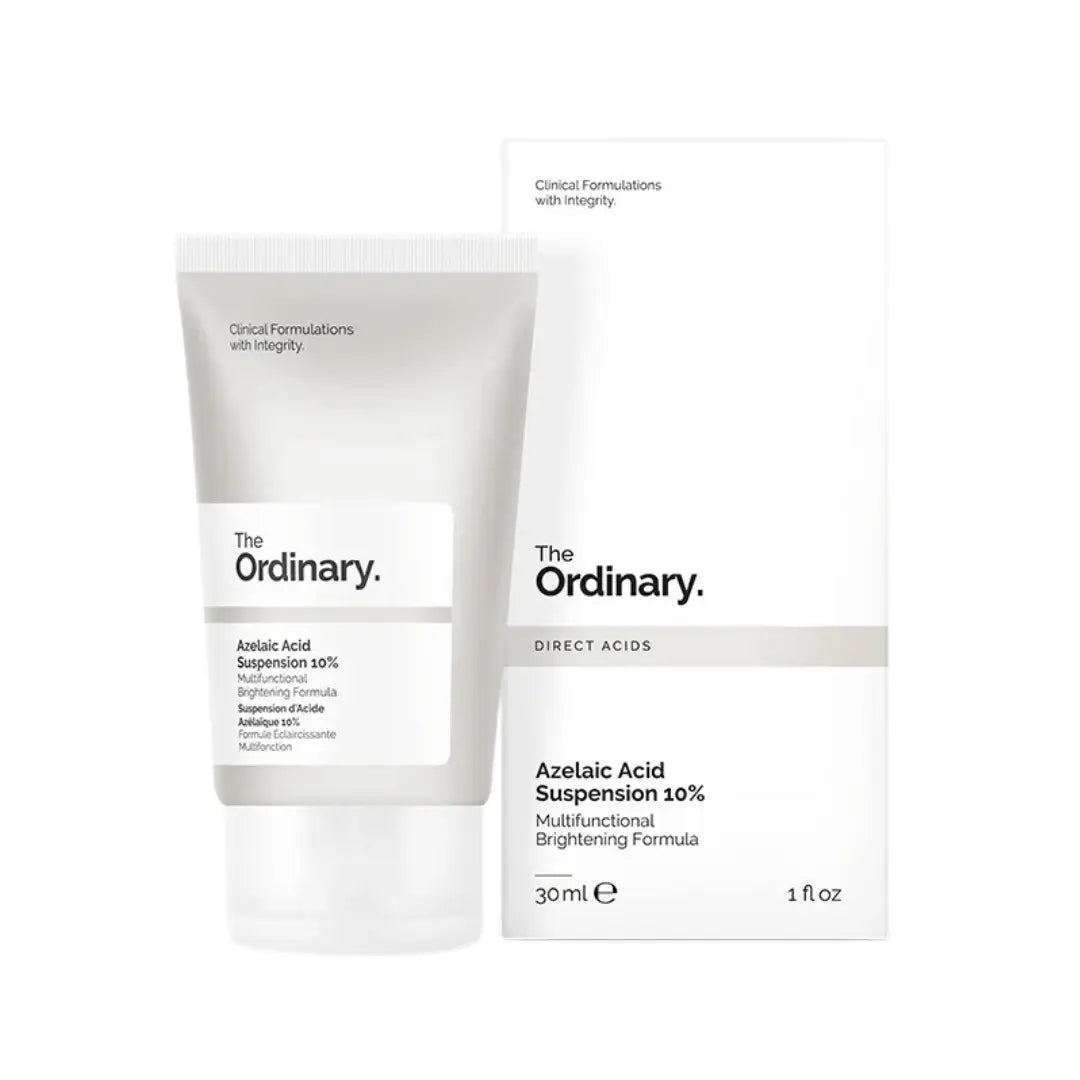 The Ordinary Azelaic Acid 10% que ilumina piel opaca y uniforme.