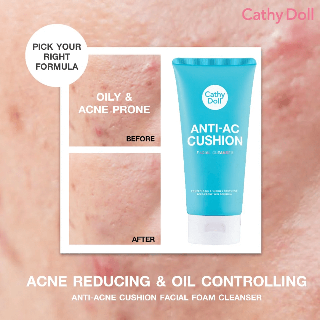 Anti-AC Cushion espuma limpiadora facial Cathy Doll