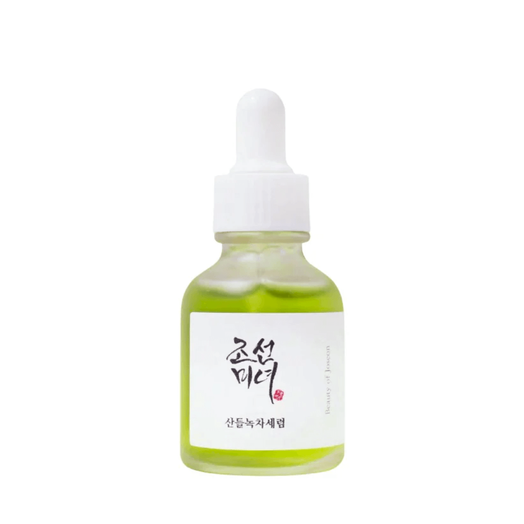 Suero Calming Green Tea Panthenol Beauty of Joseon que reduce irritación.