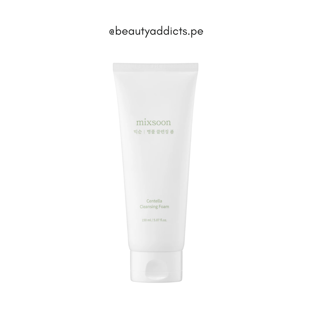 Mixsoon Centella Foam Cleanser, espuma ligera que elimina impurezas sin resecar la piel.