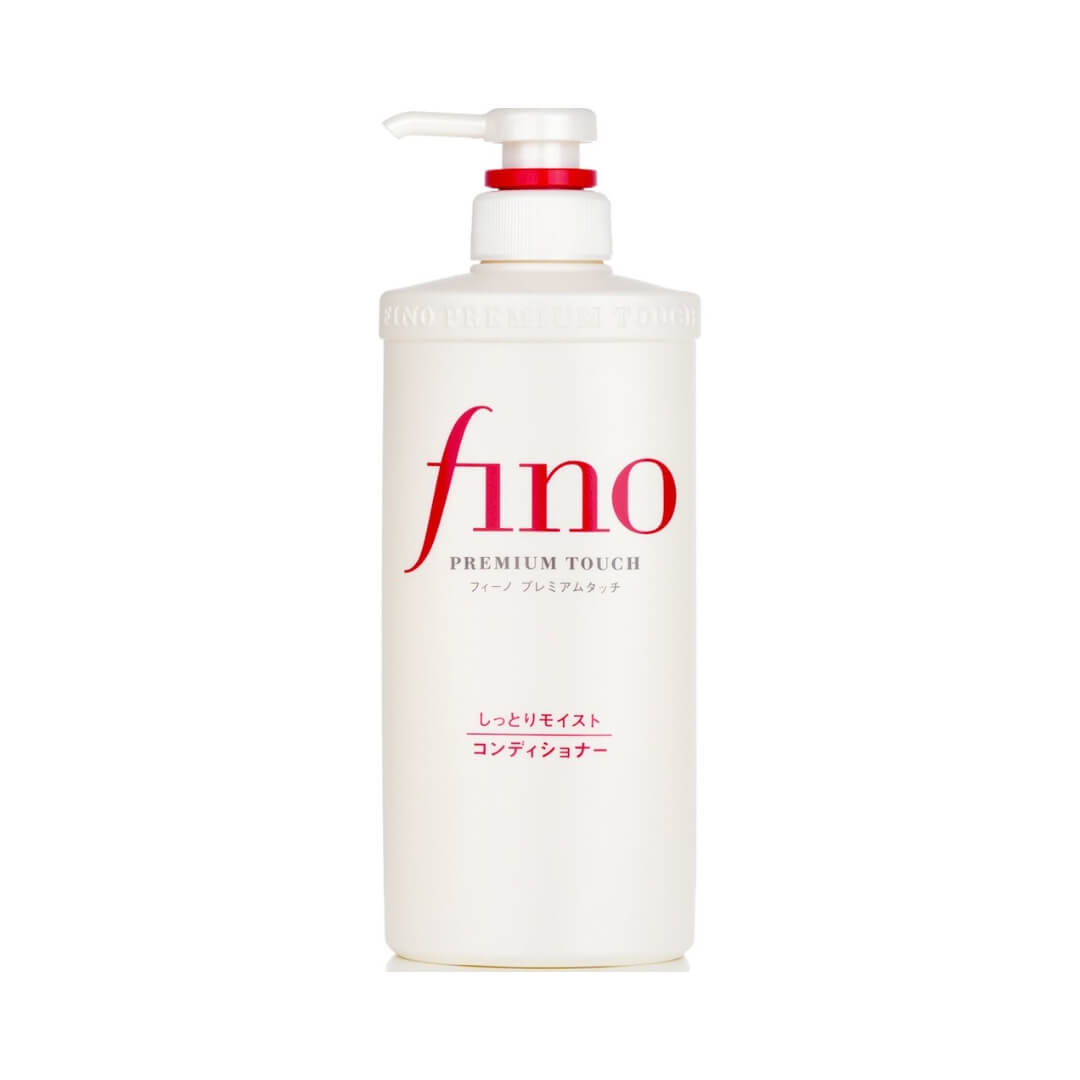 Acondicionador Fino Premium Touch de Shiseido, ideal para cabello seco y dañado, con ingredientes nutritivos.