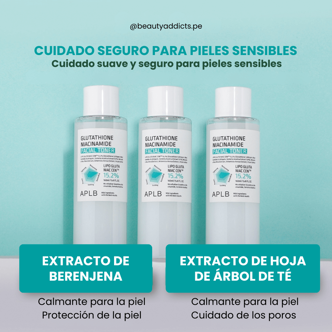 Tónico antioxidante APLB para piel radiante.