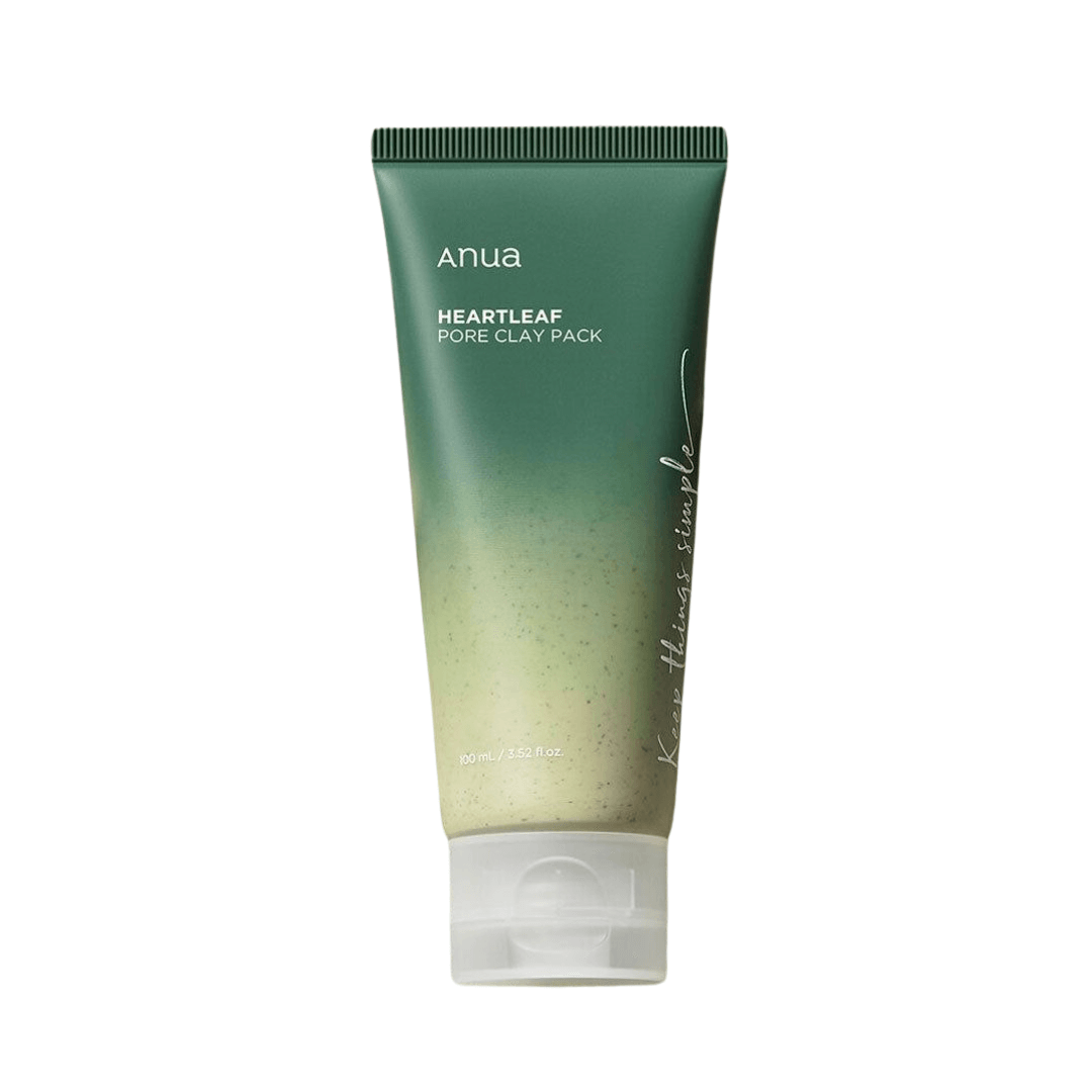 Mascarilla de arcilla Heartleaf Pore Clay Pack de Anua, diseñada para limpiar profundamente los poros y absorber el exceso de grasa.