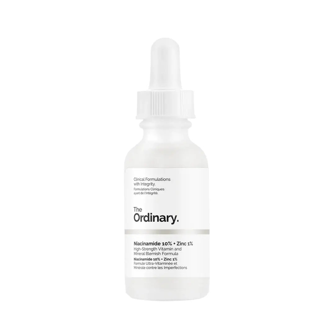 The Ordinary Niacinamide 10% + Zinc 1% que regula sebo en piel grasa.