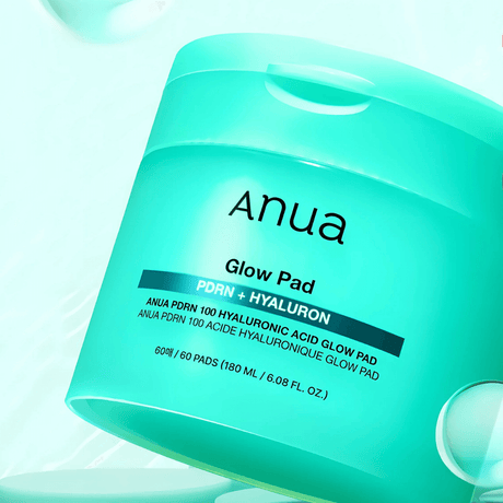 PDRN Hyaluronic Acid Pads Anua para piel radiante y fresca.