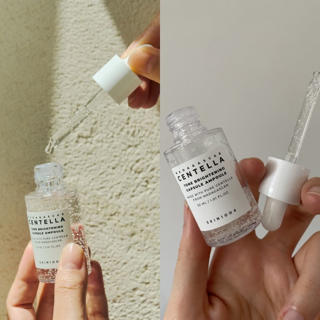 Madagascar Centella Tone Brightening Capsule Ampoule, ideal para revitalizar y mejorar el tono desigual de la piel.