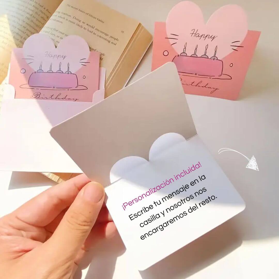 Elegante tarjeta de cumpleaños ¡Happy Birthday! para alegrar el día de alguien especial.