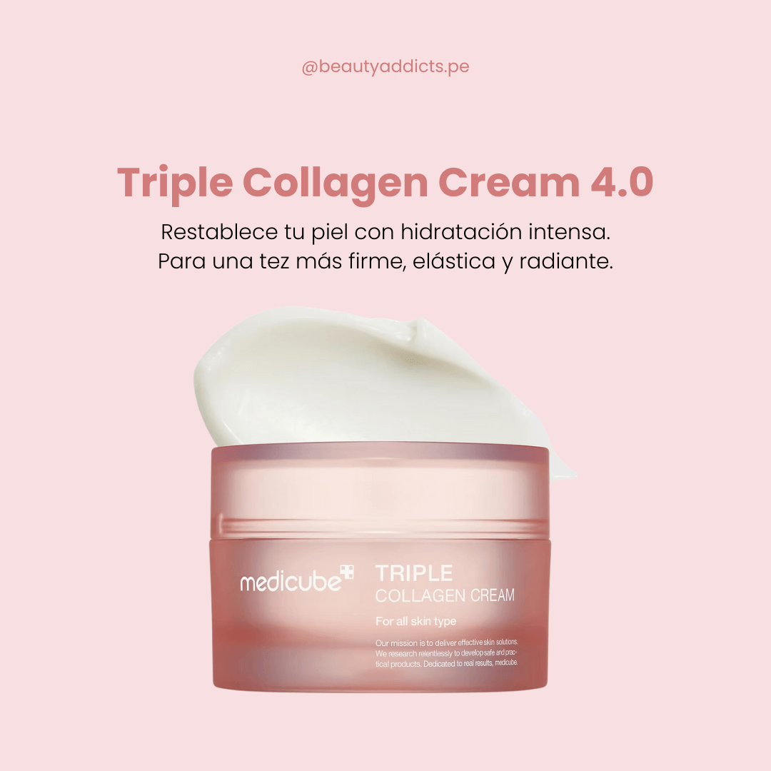 Crema hidratante con colágeno de Medicube para piel más suave y firme.