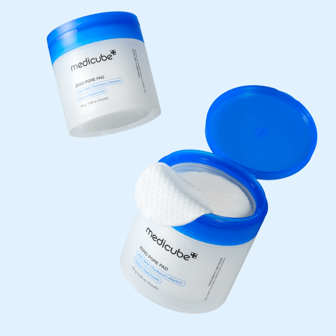 Medicube Zero Pore Pad 2.0 con acción exfoliante y control de sebo.