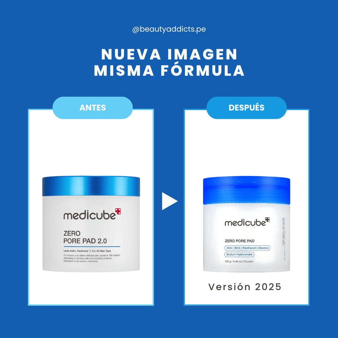 Zero Pore Pads 2.0 de Medicube con ácidos exfoliantes suaves.
