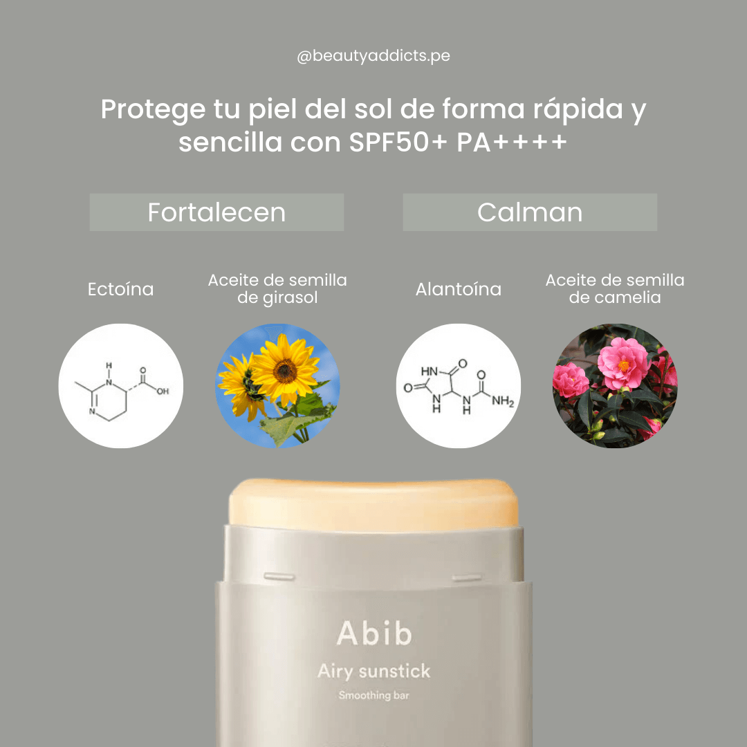 Abib Airy Sunstick Smoothing Bar de textura ligera que controla el brillo sin resecar.