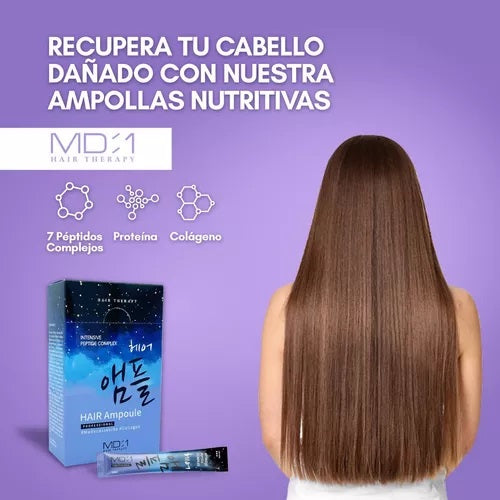 Ampollas para el cabello Péptidos + colágeno