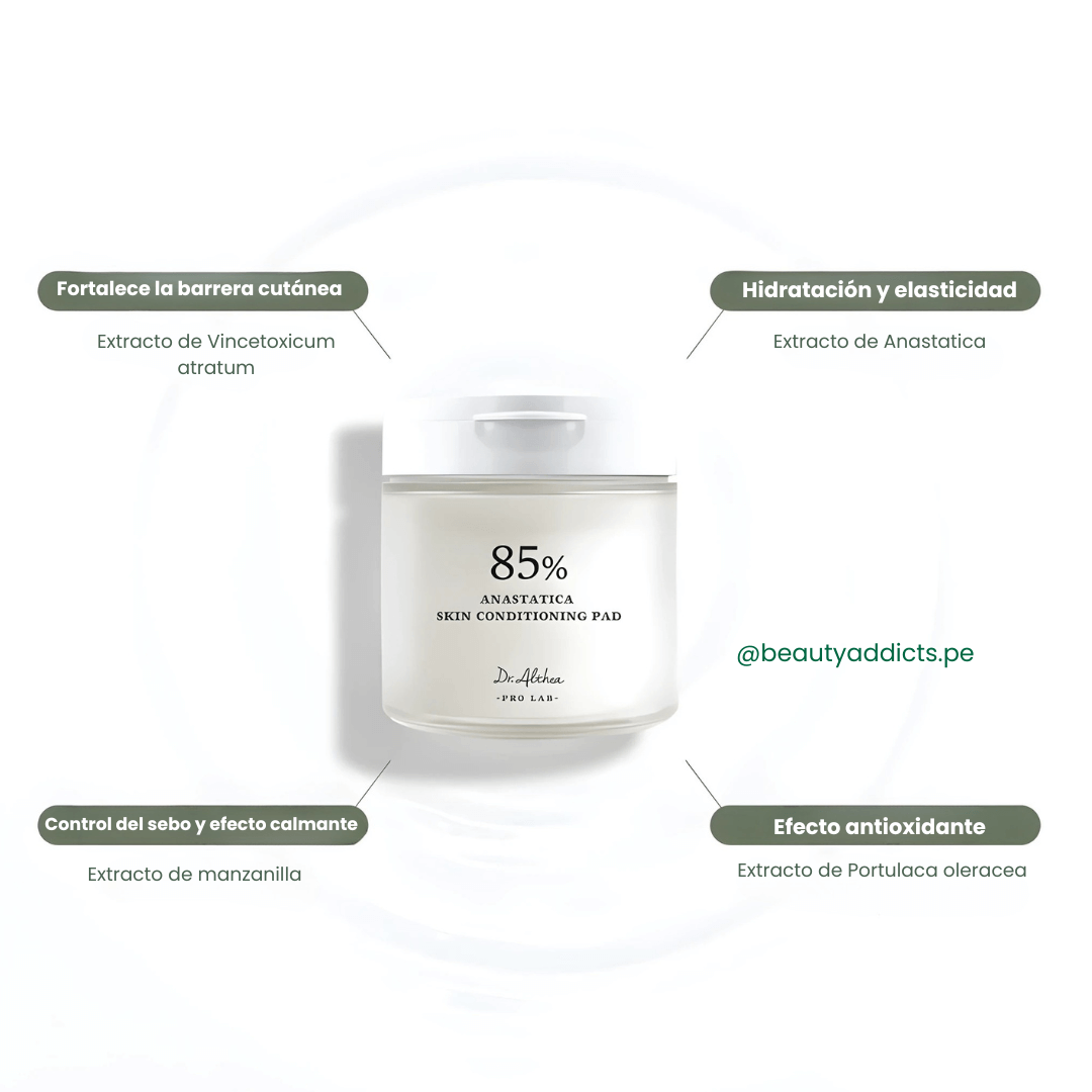 Dr.Althea Anastatica Pad que actúa como control del sebo y efecto calmante.