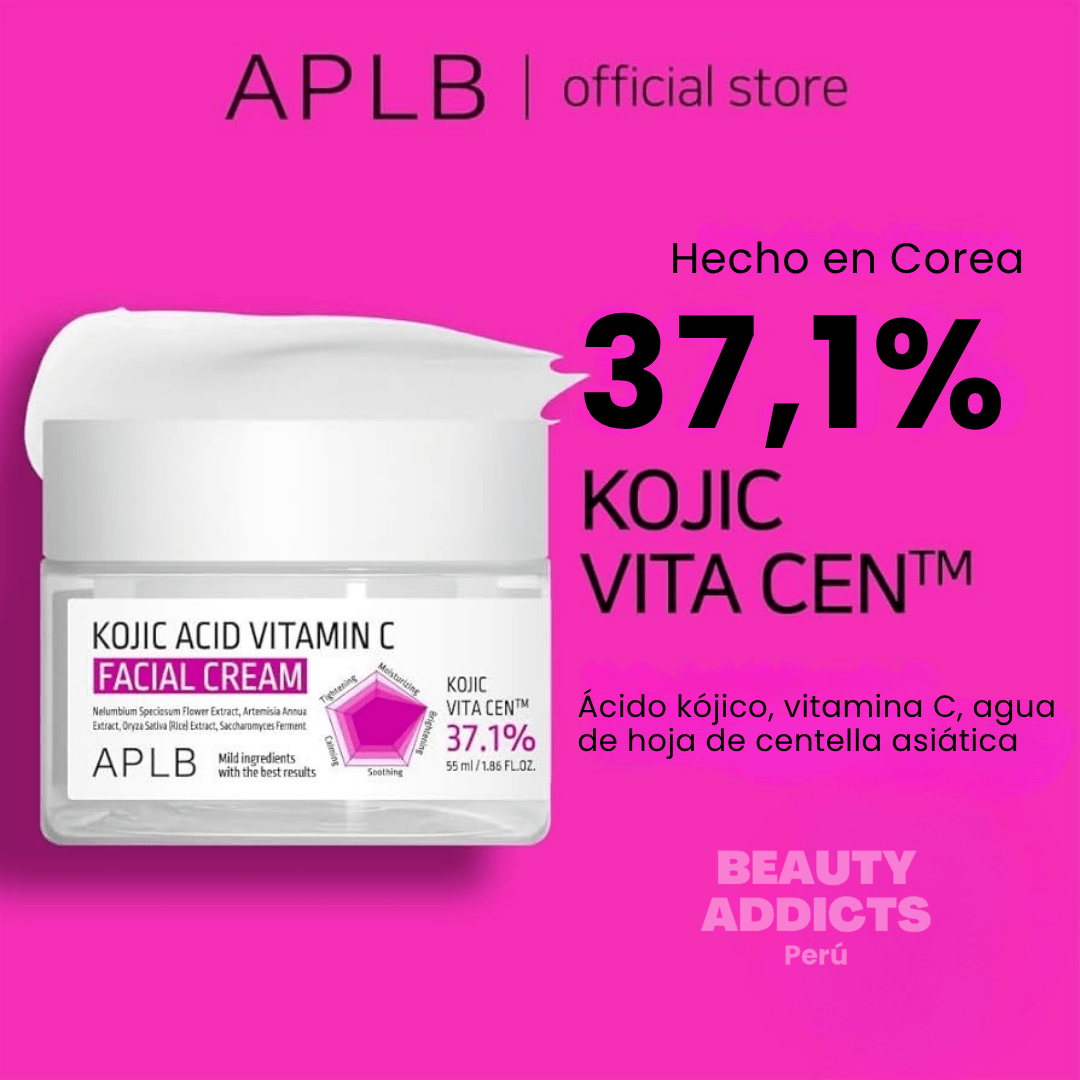 Kojic Acid Vitamin C Facial Cream diseñada para combatir la opacidad y mejorar la apariencia de hiperpigmentación.