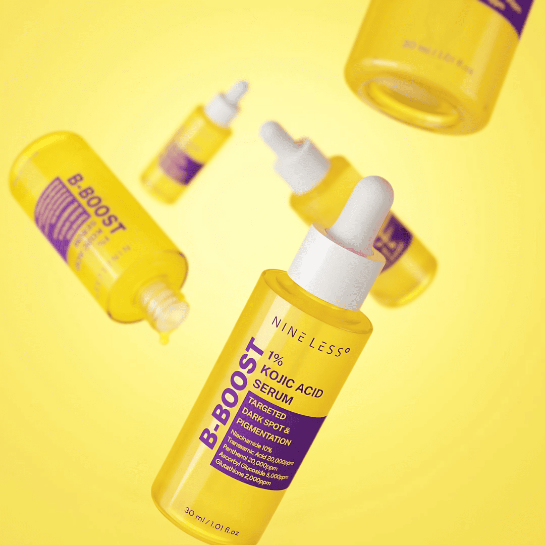 Serum B-Boost 1% Kojic Acid de Nineless que ilumina y revitaliza la piel.