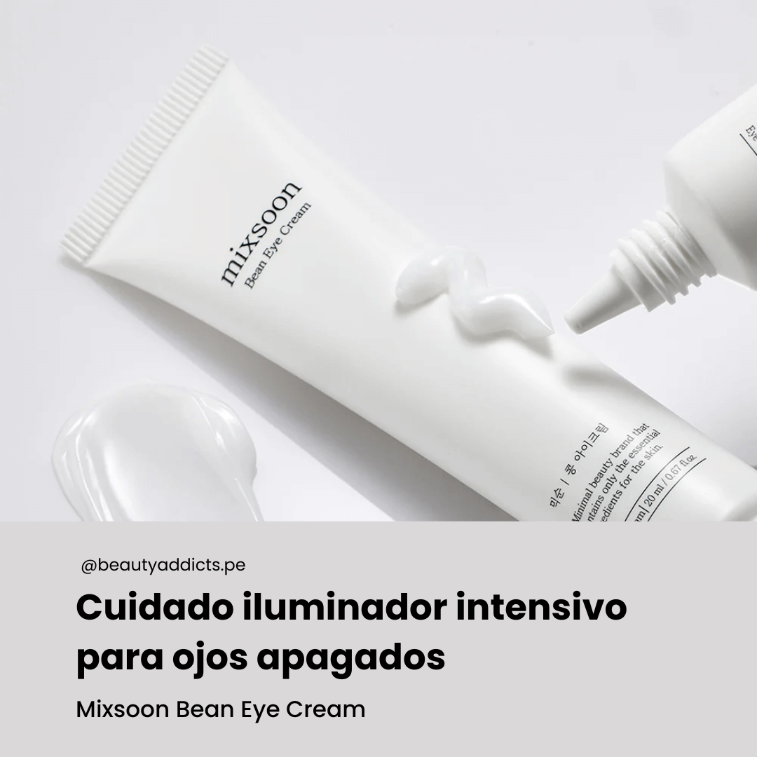 Mixsoon Bean Eye Cream que revitaliza la mirada fatigada.