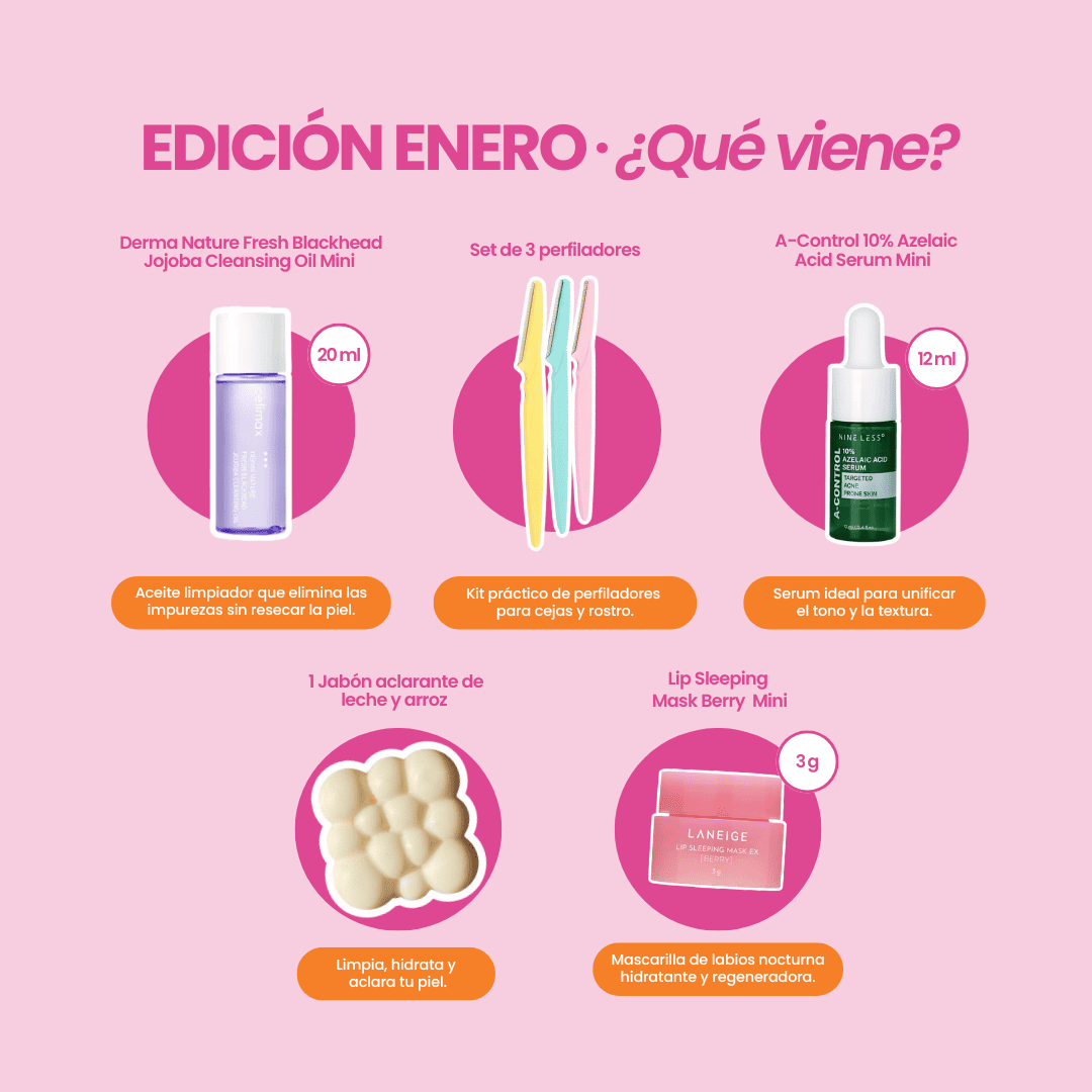 Beauty Box Beauty Addics caja de belleza en Perú con productos de skincare coreano