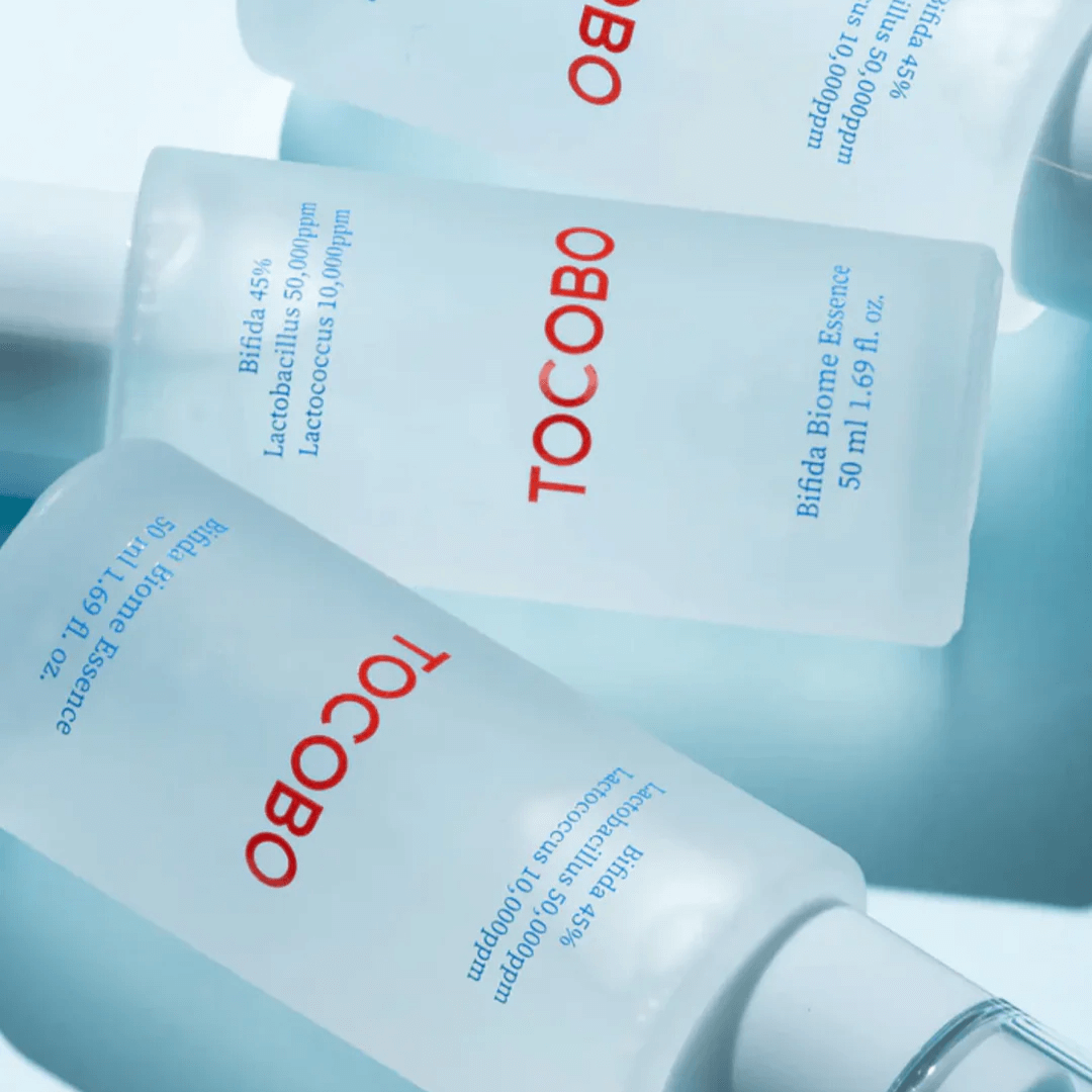 Tocobo Bifida Biome Essence que fortalece la piel sensible y reduce los signos del envejecimiento.