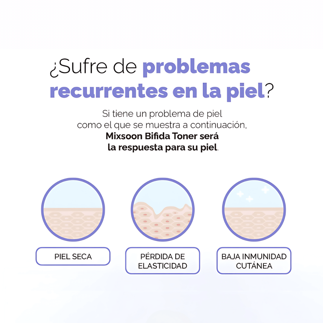 Mixsoon Bifida Toner que mejora la elasticidad y suavidad del rostro.