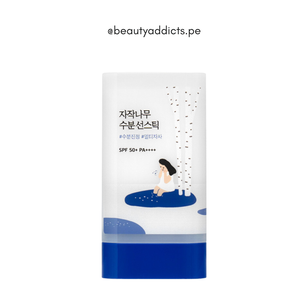 ROUND LAB Sun Stick Birch Juice, protección solar y efecto calmante inmediato.