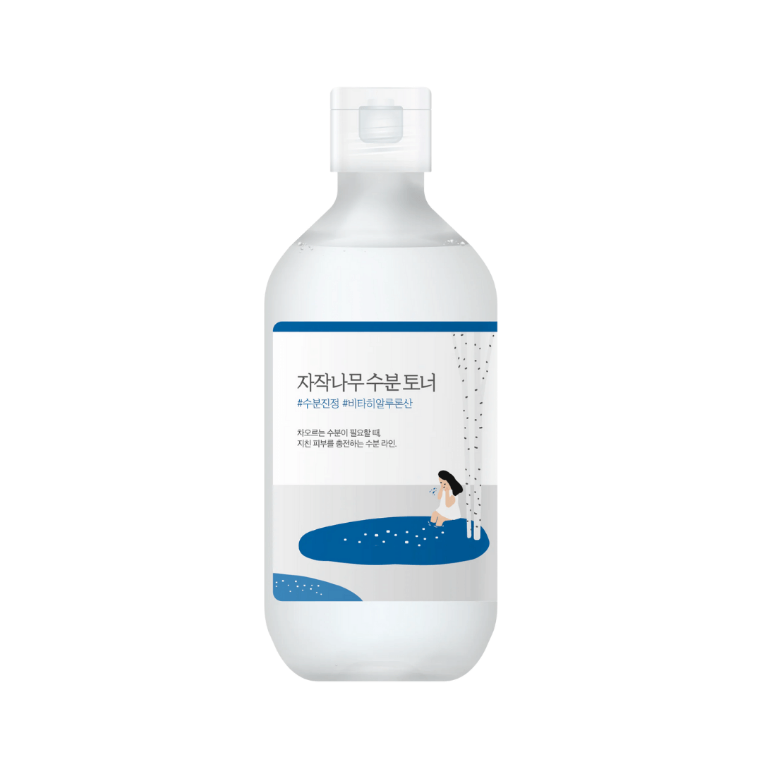 Round Lab Birch Juice Moisturizing Toner con efecto refrescante que reduce la tirantez tras la limpieza.