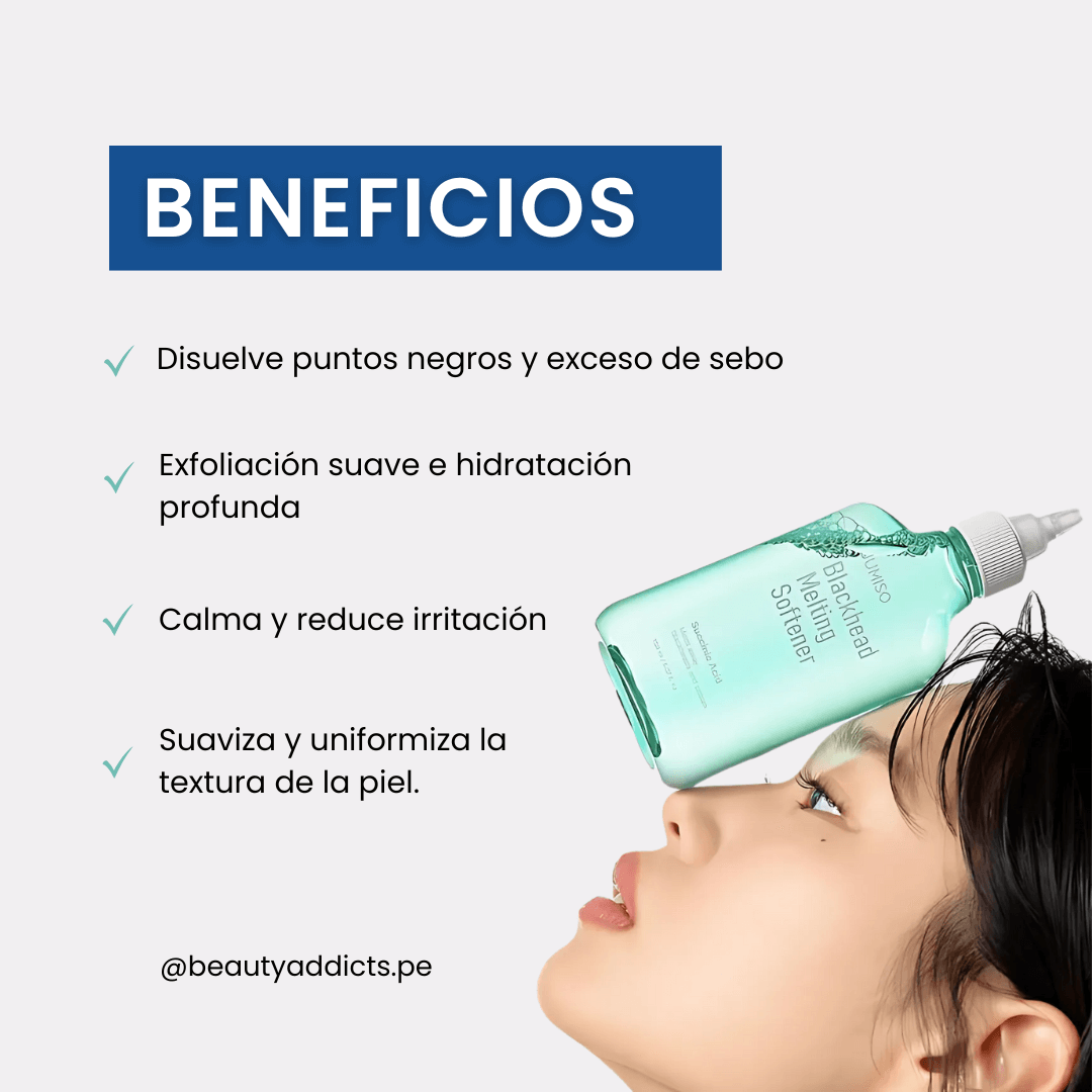 El set de Jumiso es un tratamiento con ácido succínico que deja la piel suave y con poros visiblemente reducidos.