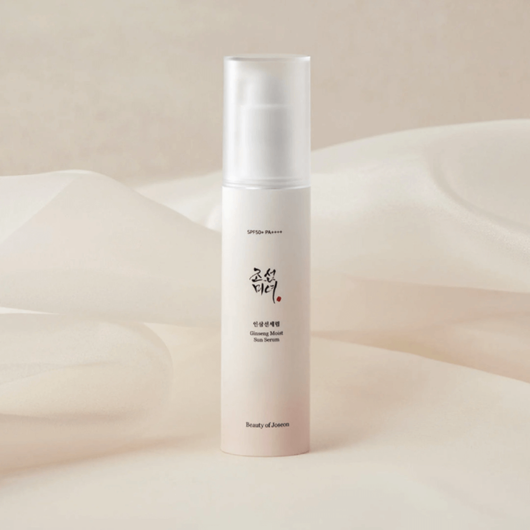 Beauty of Joseon Ginseng Moist Sun Serum que calma irritación y protege del sol.