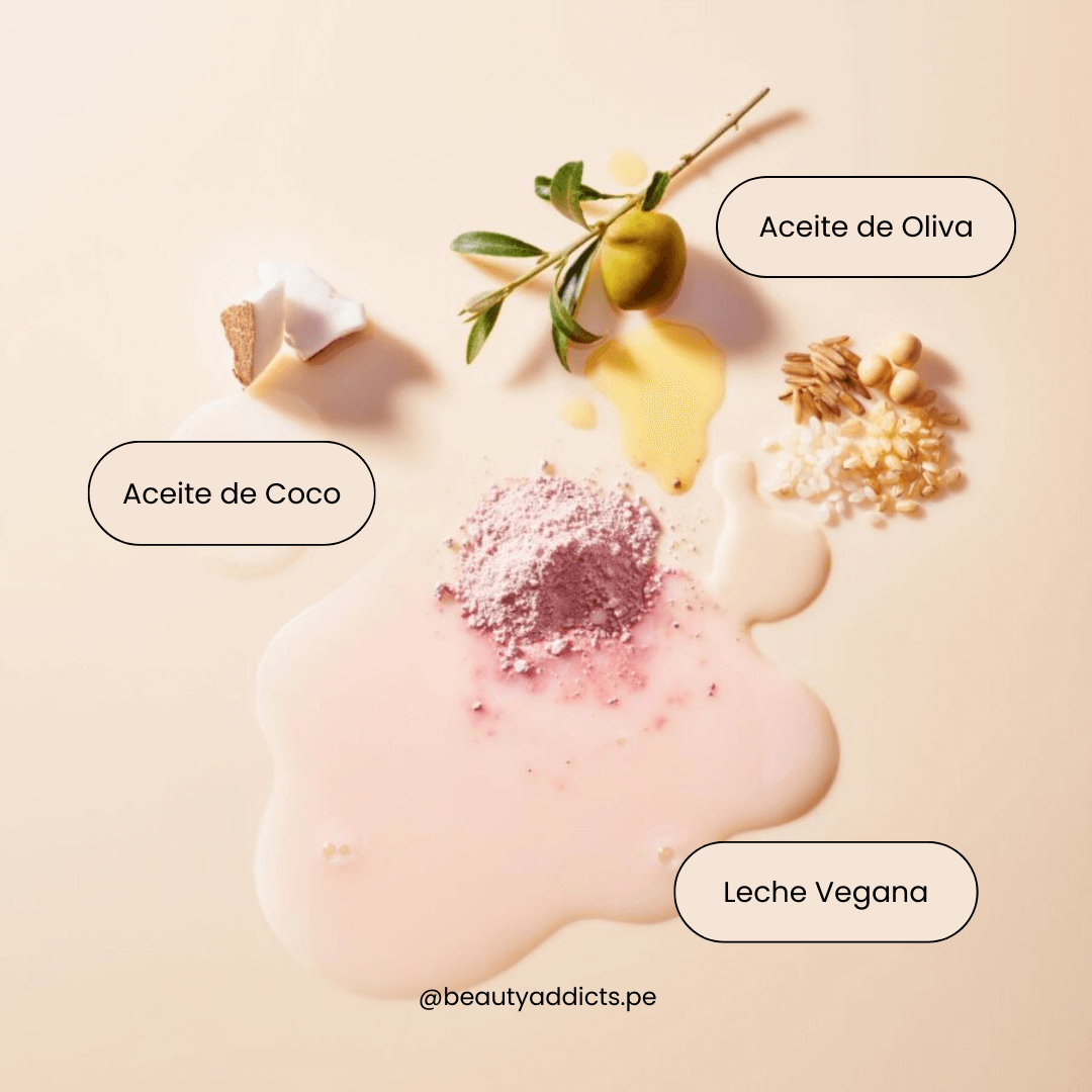 Calamine Pore Control Cleansing Oil con aceites de oliva, coco y leche vegana que limpian, calman e hidratan la piel.
