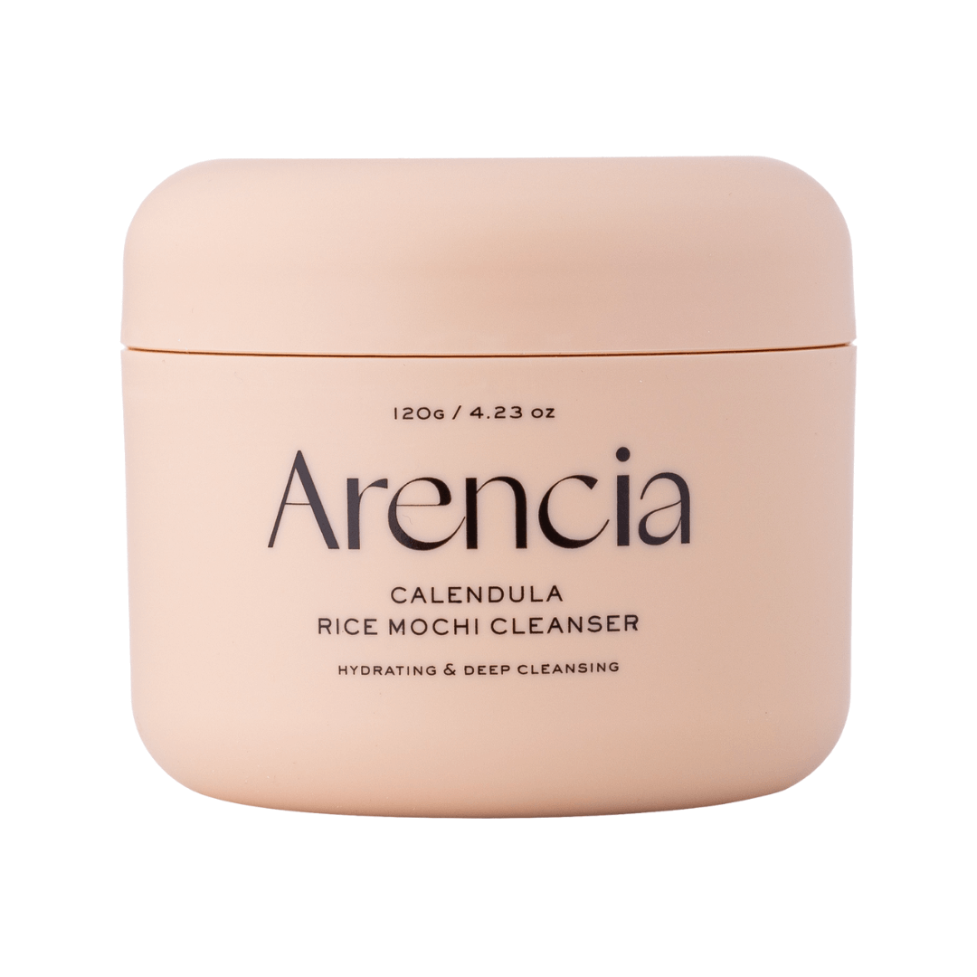 Calendula Rice Mochi Cleanser que elimina sebo y revitaliza la piel sin dejar sensación pegajosa.