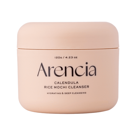 Calendula Rice Mochi Cleanser que elimina sebo y revitaliza la piel sin dejar sensación pegajosa.