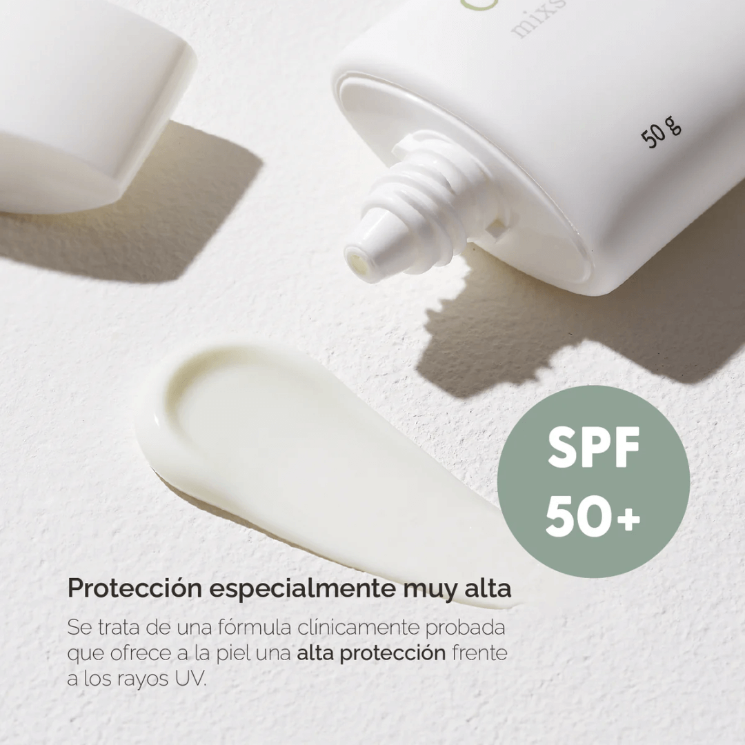 Centella Sun Cream de Mixsoon, protector solar con SPF alto y fórmula hidratante.