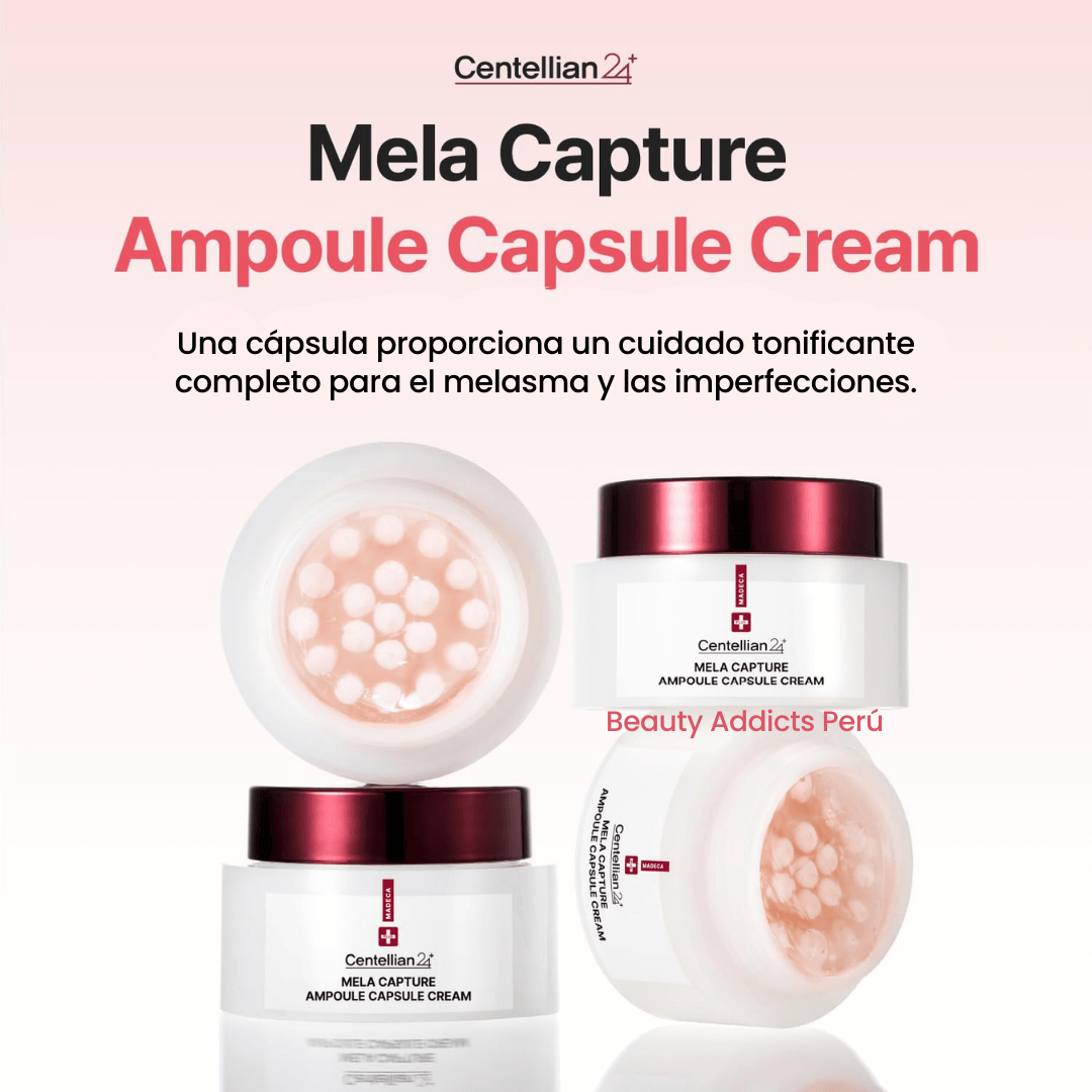 Capsule cream antimanchas con textura ligera que se absorbe fácilmente y aporta hidratación profunda.