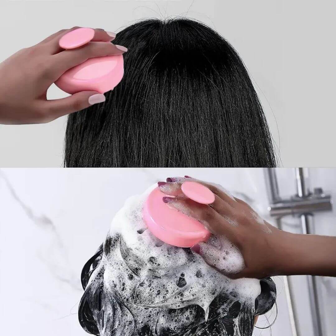 Hair Scalp Massager con cerdas suaves, ideal para estimular el cuero cabelludo durante el lavado