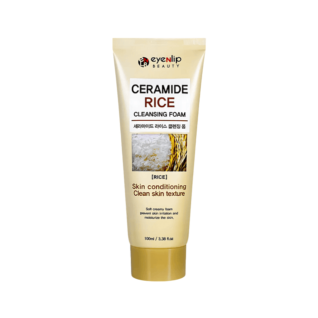 Eyenlip Ceramide Rice Foam brinda una limpieza suave y efectiva.