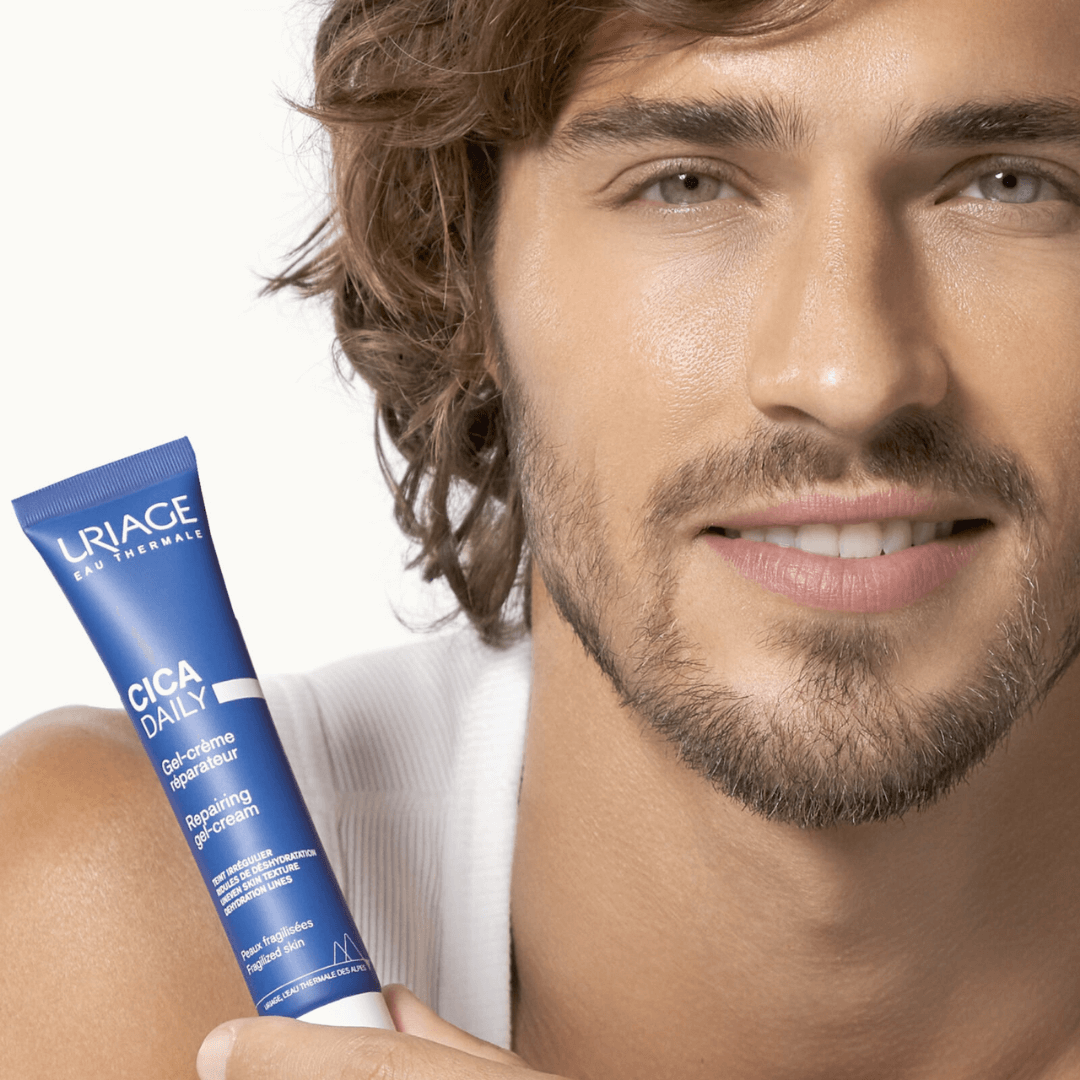 Reparador facial de Uriage post tratamiento dermatológico, Cica Daily.