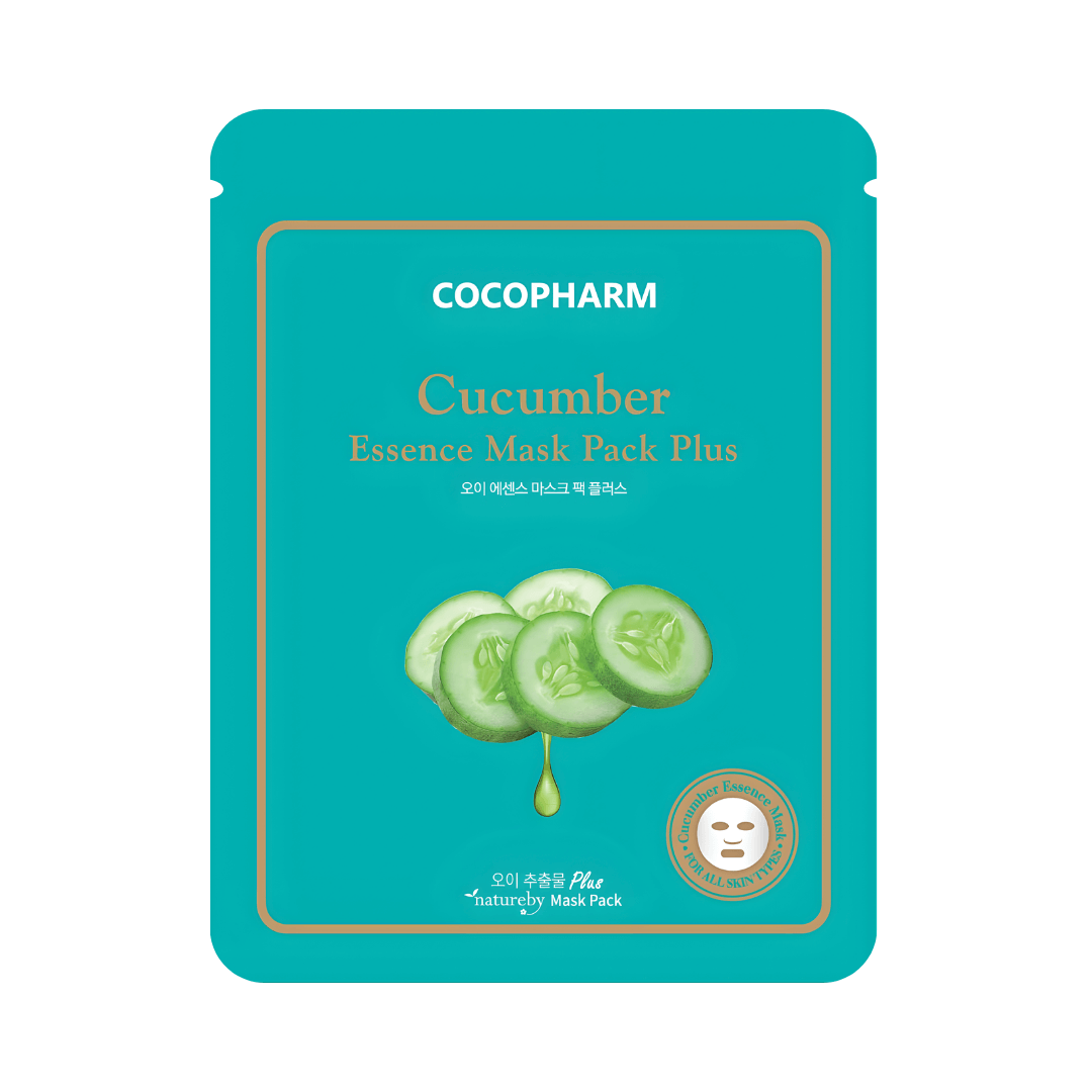 Mascarilla hidratante Cocopharm Cucumber Essence con extracto de pepino.