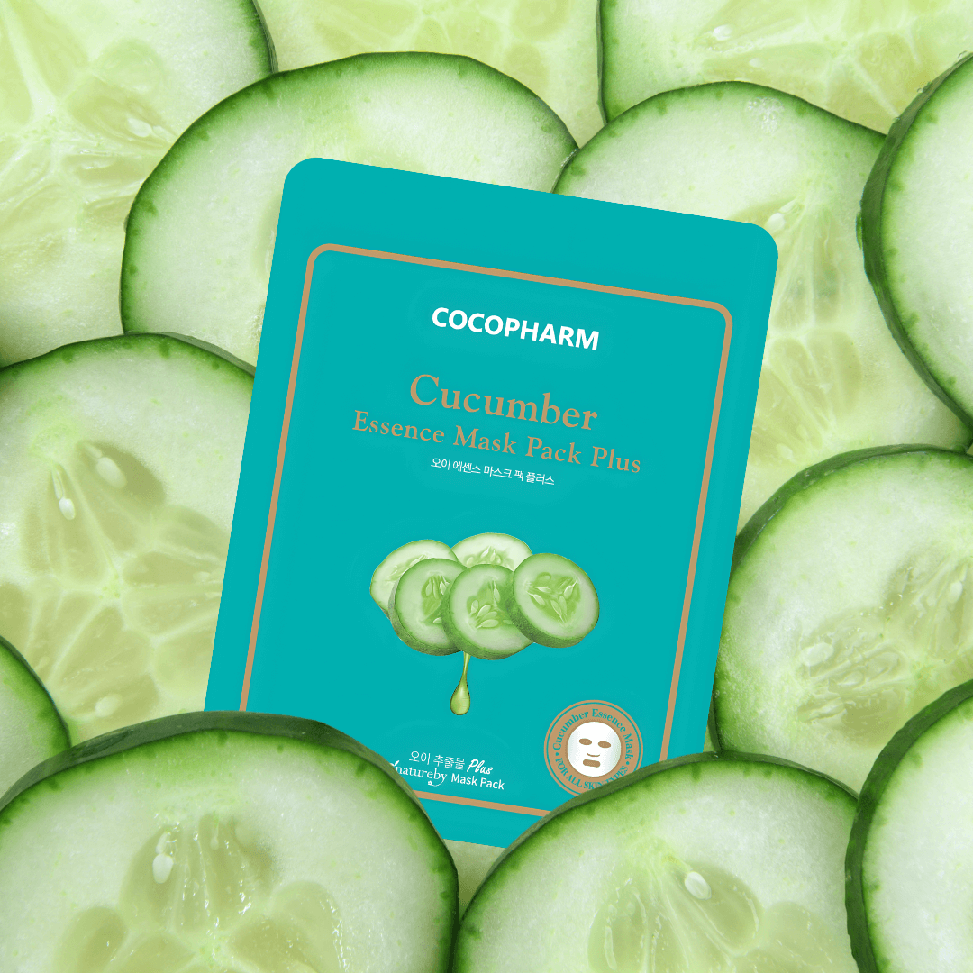 Cocopharm Cucumber Mask para refrescar y calmar piel cansada.