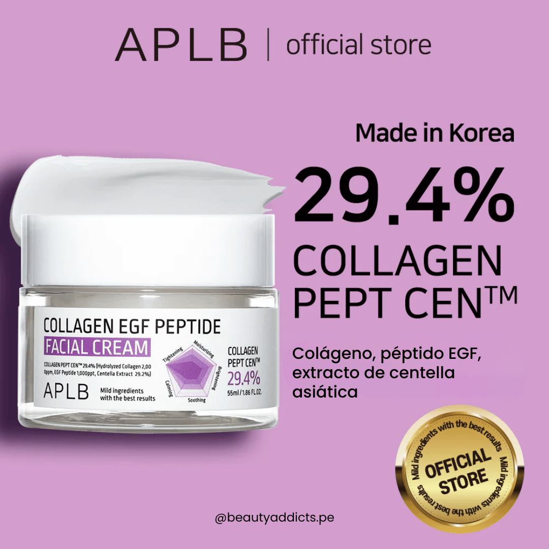 Crema coreana APLB con péptidos para piel más firme.