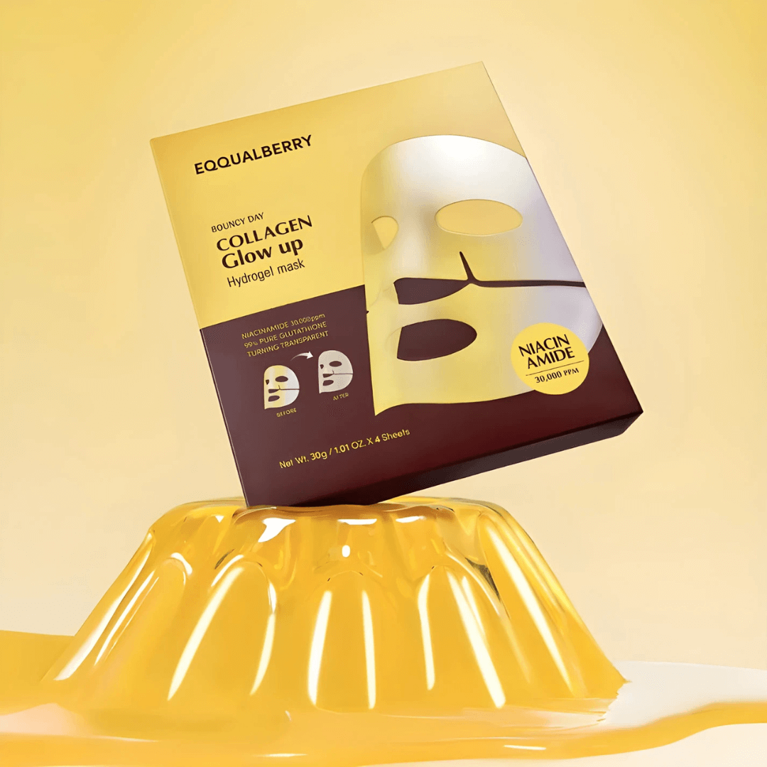 Eqqualberry Hydrogel Mask Collagen Glow Up fortalece la barrera cutánea y aporta glow.