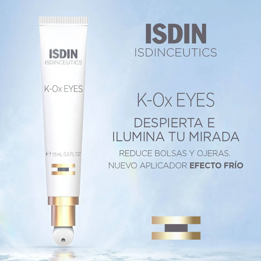 ISDIN K-Ox Eyes refresca la mirada con aplicador efecto frío.