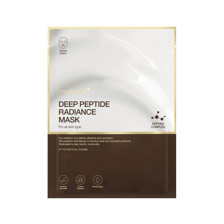 Medicube Deep Peptide Radiance Mask con colágeno y péptidos que aumentan la hidratación de la piel.