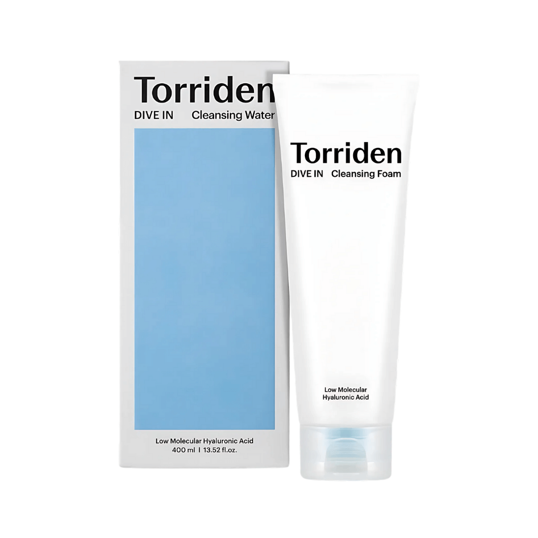 Torriden Dive In Cleansing Foam con pH equilibrado que remueve maquillaje e impurezas sin resecar.