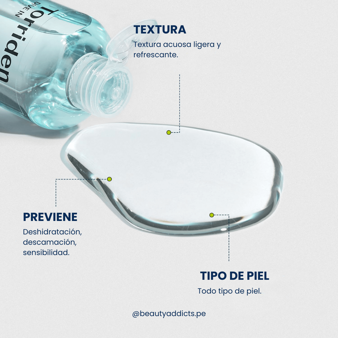 Tónico Torriden con textura acuosa que suaviza la piel y mejora su textura.