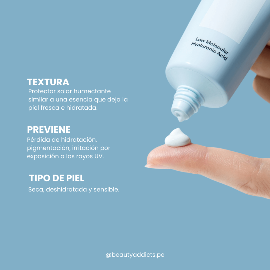 Crema solar vegana de Torriden con pantenol y alantoína que refuerza la barrera cutánea.