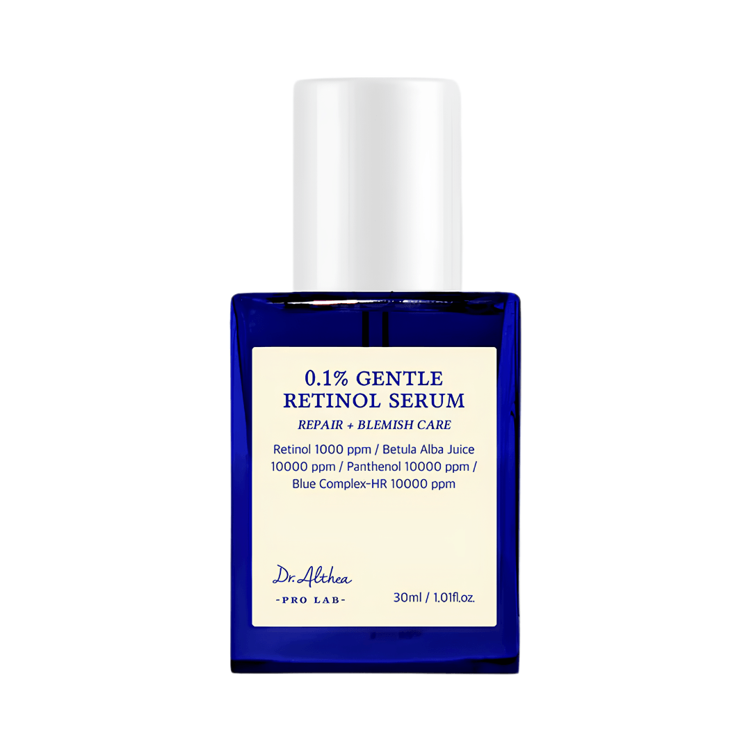 Dr. Althea 0.1% Gentle Retinol Serum con fórmula hidratante que ayuda a mejorar firmeza, suavidad y luminosidad con el uso continuo.