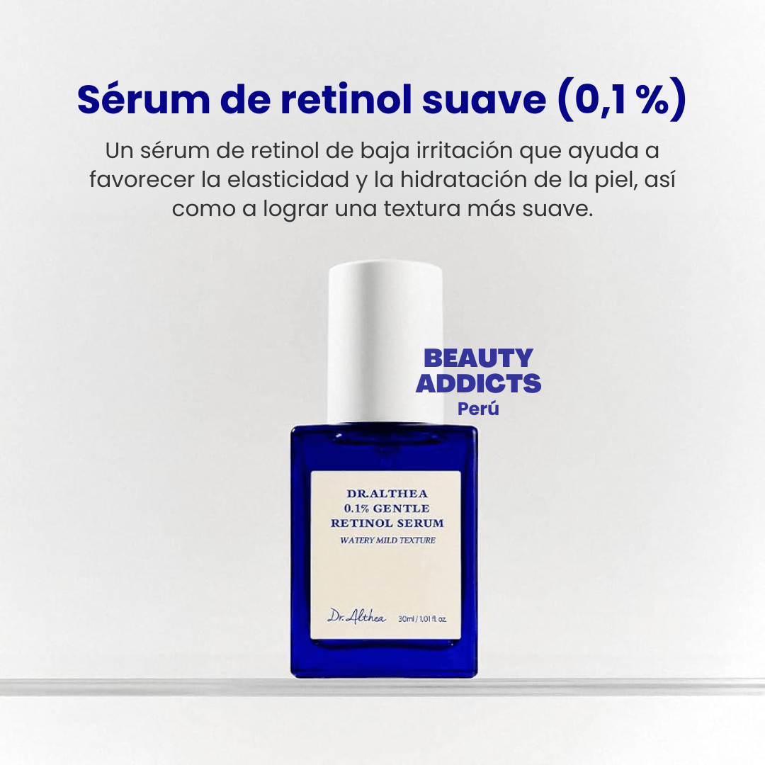 Tratamiento antiedad con retinol de baja concentración, ideal para quienes comienzan a incorporar este activo en su rutina de skincare.