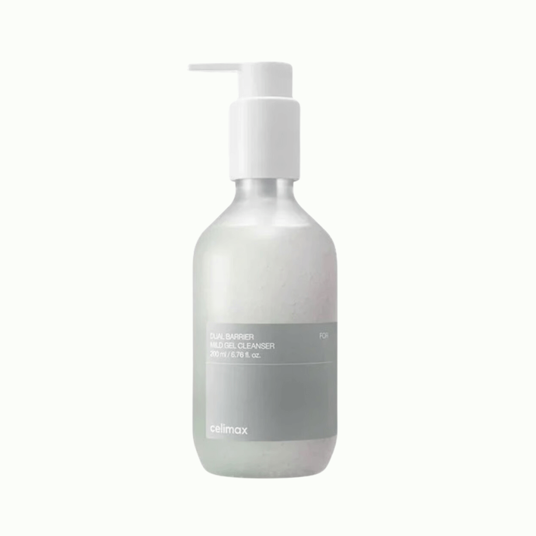 Celimax Dual Barrier Mild Gel Cleanser, limpiador suave para piel sensible.